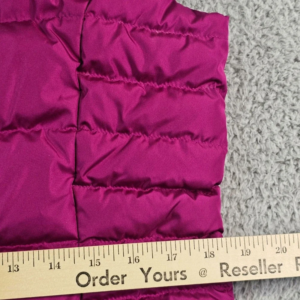 Lands' End Puffer Vest Womens Small 6-8 Pink Down Quilted Zip Winter Insulated